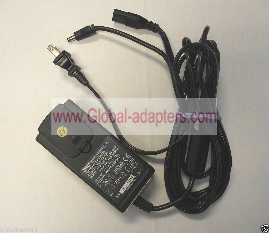 NEW Sunny SYS1183-6016 Sunny Computer Technology 16V 3.75A Switching AC POWER Adapter